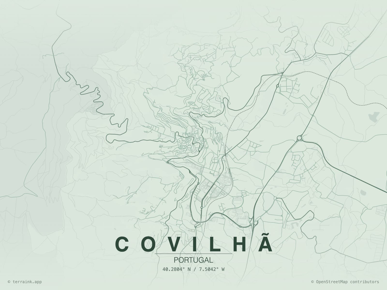 Map of Covilhã